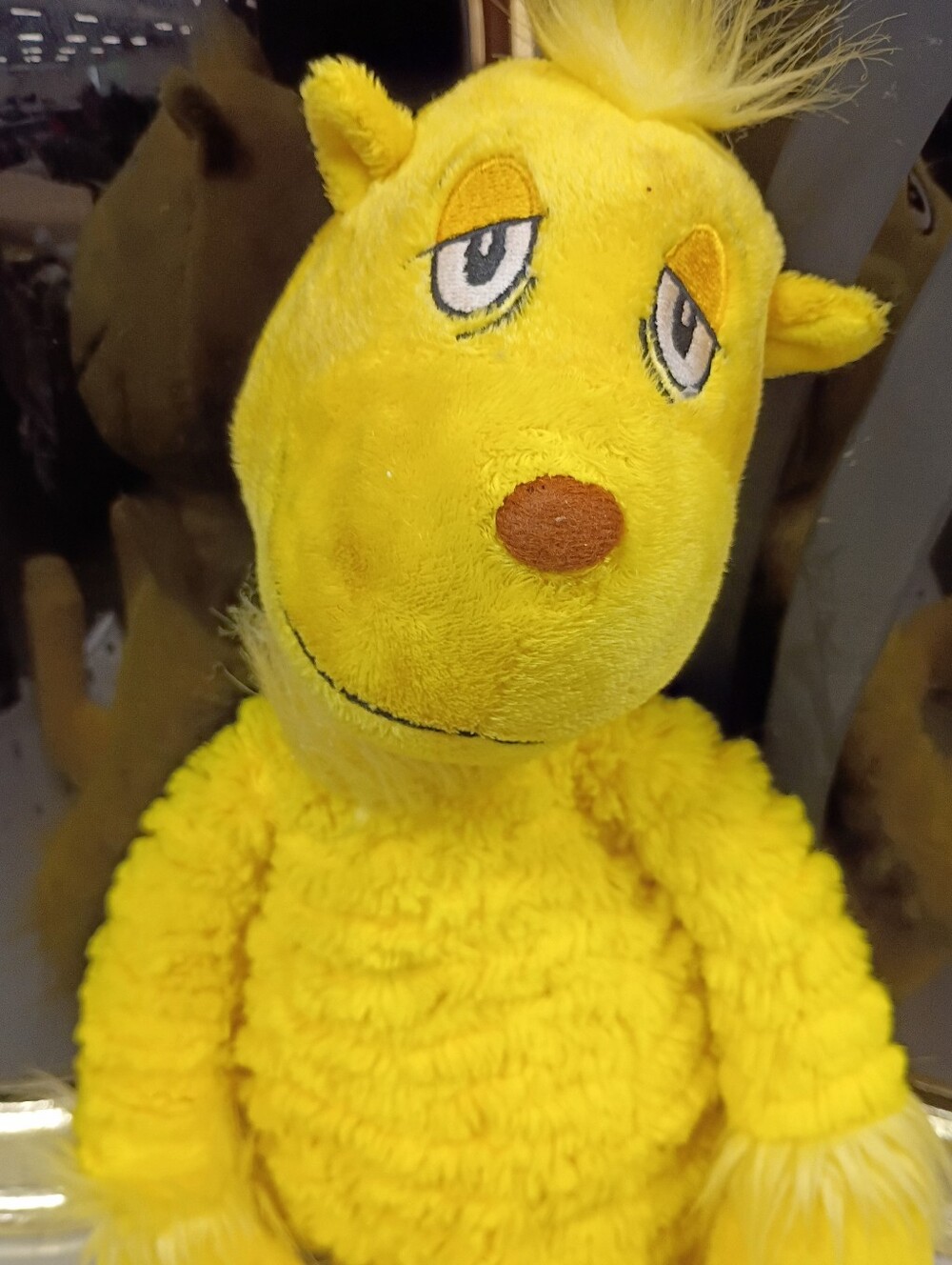 Dr Seuss Kohl's Yellow Plush Character with Kohl's Cares Tag